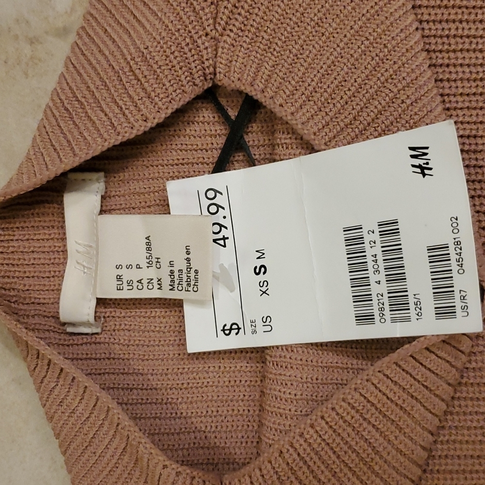 H&M Cropped Knit Sweater in Light Brown - Picture 2 of 6